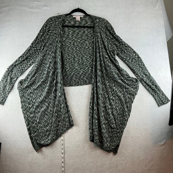 Nine & Company Cardigan Sweater Women's Large Silk Cotton Waterfall Space Dye - Picture 11 of 11